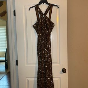 Scala Sequined Evening Dress Size L